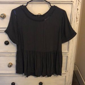 Dark grey peplum blouse!